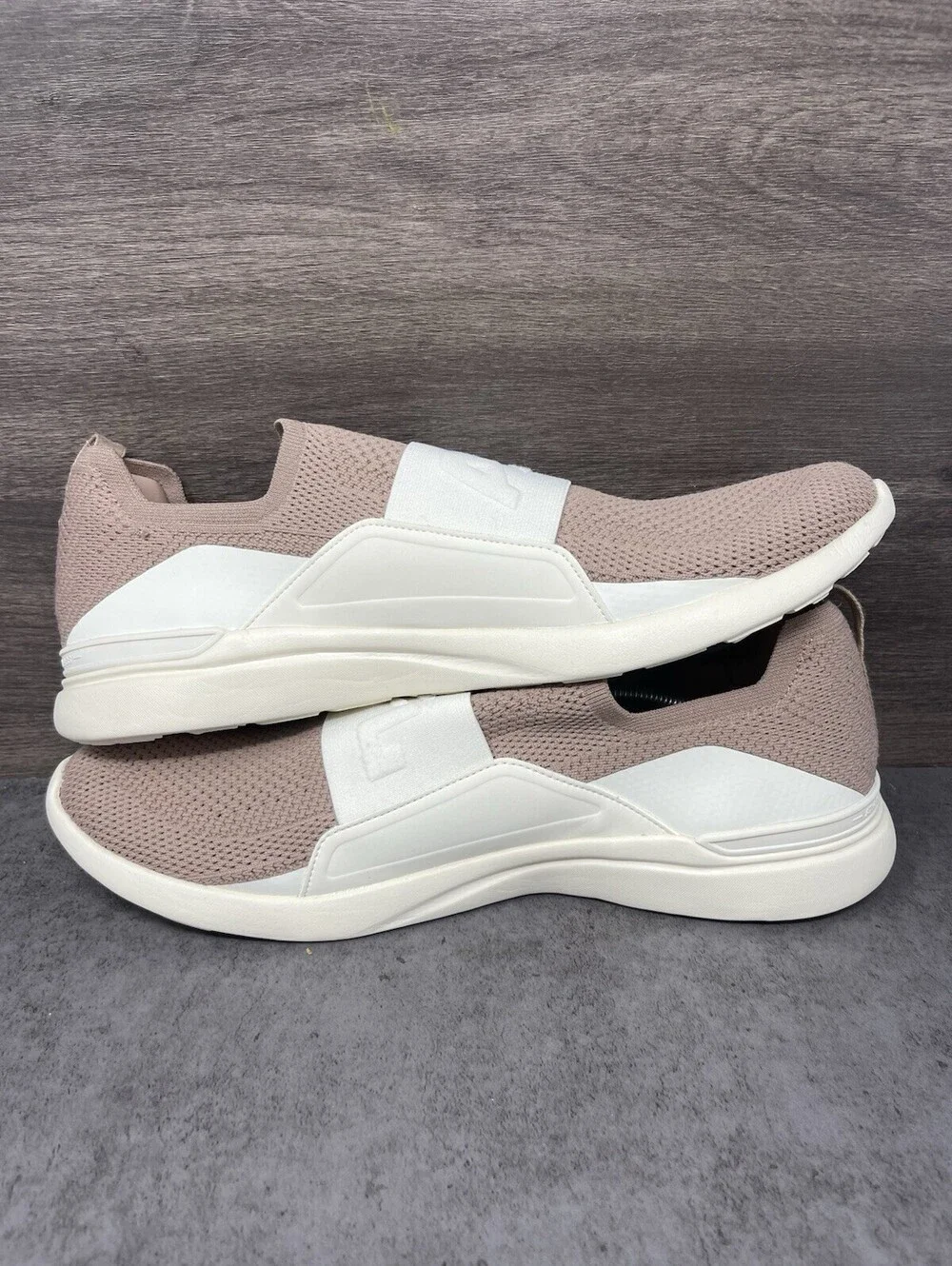 APL TechLoom Bliss Mens Size 14 Beige Slip On Walking Comfort Knit Lot Sneakers